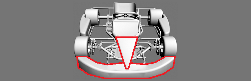 Il tuo logo posizionato sul frontale del kart