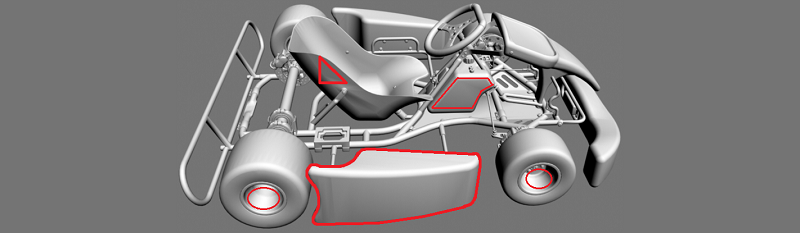 Il tuo logo posizionato sul laterale del kart
