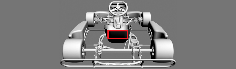 Il tuo logo posizionato sul posteriore del kart